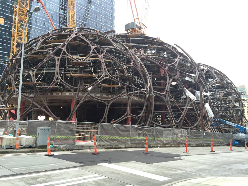Amazon spheres take shape after being primed with Tnemec